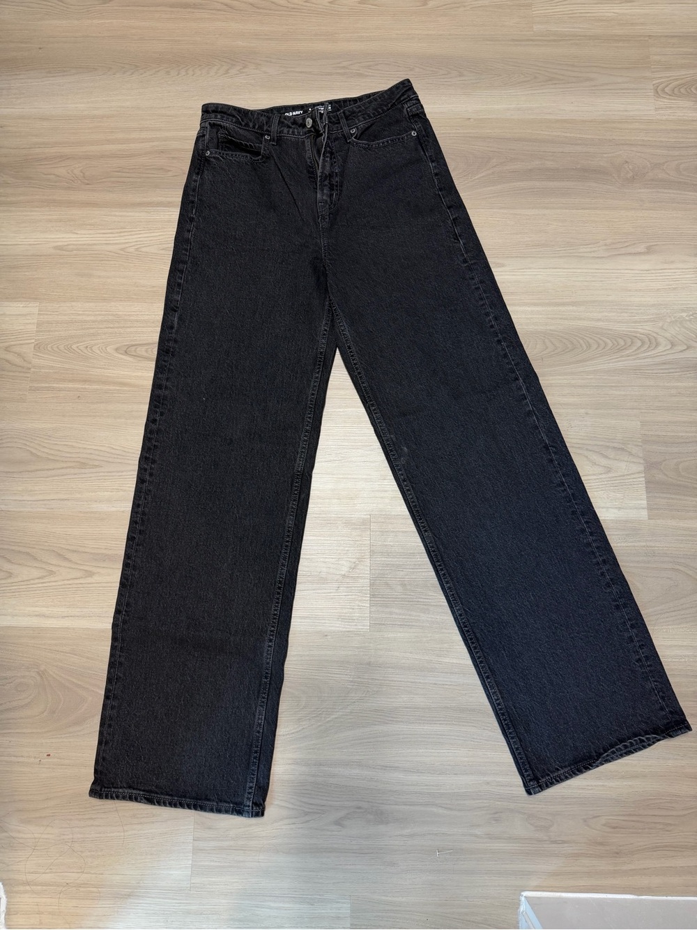 Classic High-Rise Black Wide-Leg Jeans - Women